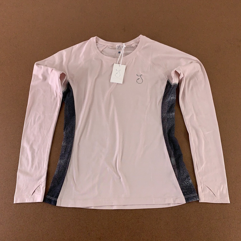 Reel Skipper Women's Medium Pink Gray Long Sleeve Vented Performance Top New